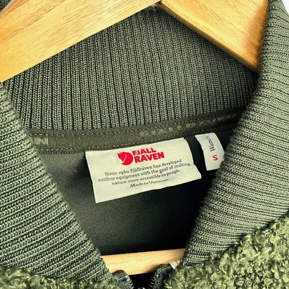 Fjallraven Greenland Pile Fleece Jacket Size S Deep Forest Green Full Zip Womens - Picture 5 of 13